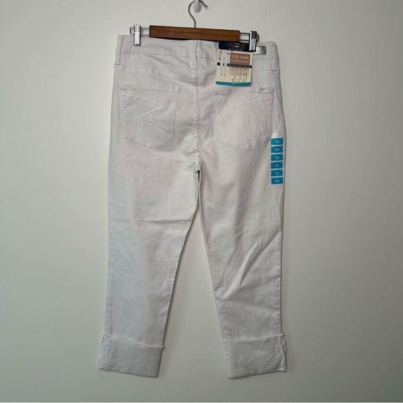 Seven7 Premium Quality Skin Fit High Rise Ankle Cropped Jeans White Size 12 - Picture 2 of 10